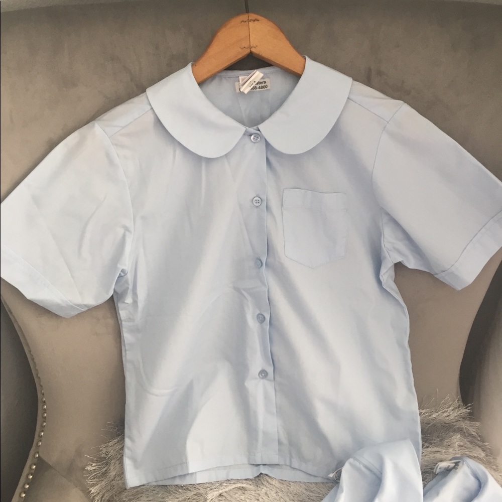 Schoolbelles Girls Round Collar Uniform Blouse YM